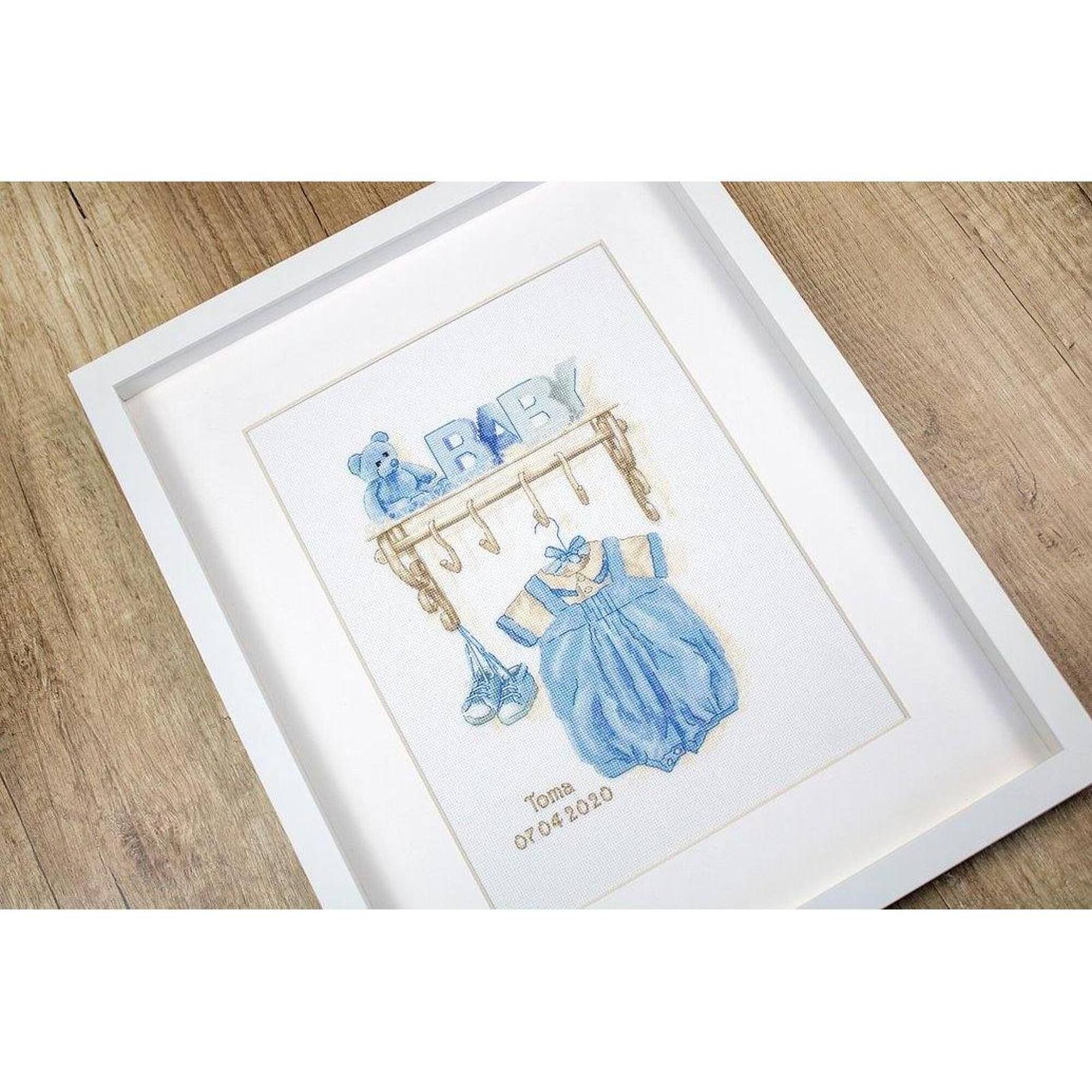 Luca-s Baby Boy Birth Counted Cross Stitch Kit